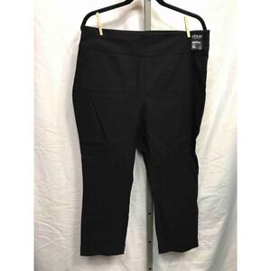 NY and Company Whitney High Waist Crop Pant Black Stretch Women's XL